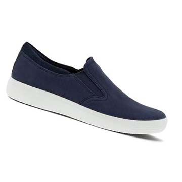 Chaussures Casual Ecco Soft 7 Slip On 2.0 Homme Bleu Bleu Marine | FR 479WNB